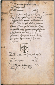 Original 1429 document granting Joan her coat of arms