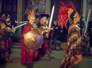 Amazons parading with Krewe de Jeanne d'Arc 2015, photo by Robert Dales