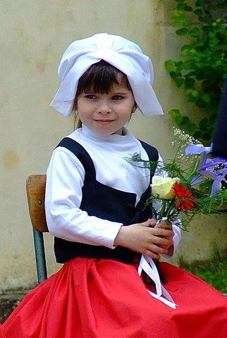 French girl scout "Jeanette" in traditional Domrémy dress