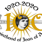 Logo for the 100th anniversary of the canonization of St. Joan of Arc