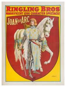 Original Ringling Brothers Joan of Arc poster