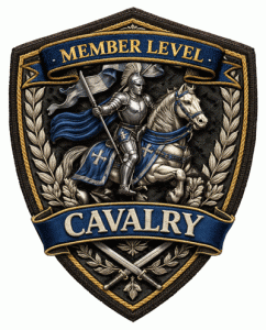 Cavalry level membership badge
