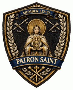 Patron saint member level badge