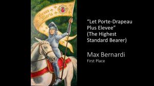 "Let Porte-Drapeau Plus Elevee" by Max Bernardi